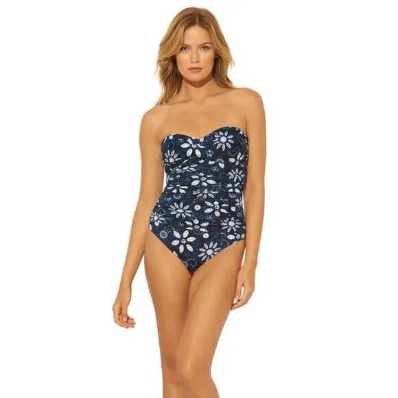 New. Bleu Rod Beattie blue strapless swimsuit. Normally $129. Size 8